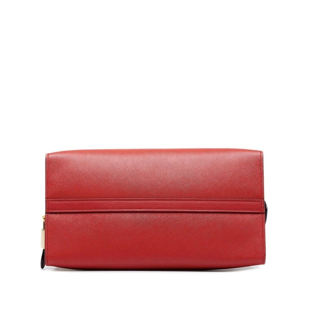 New Red Prada Saffiano and City Calf Esplanade Satchel - Picture 4 of 14